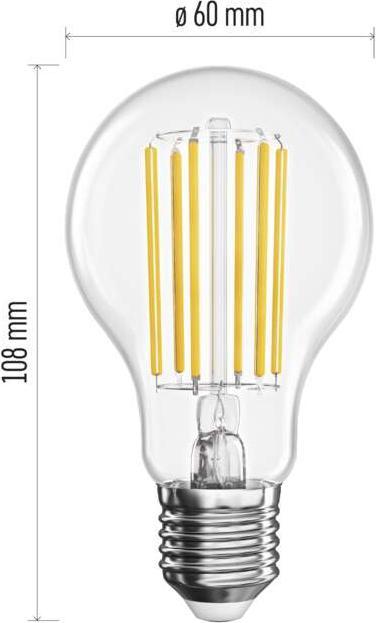 Produktbild Emos LED Lampe Filament (E27, 7.20 W, 1521 lm, 1 x, A)