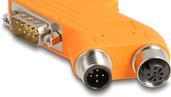Actual product image Delock D-Sub 9 plug and socket to M12 plug and socket