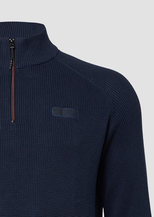 Produktbild s.Oliver Strickpullover Pullover aus Strukturstrick mit Troyer-Kragen (4XL)