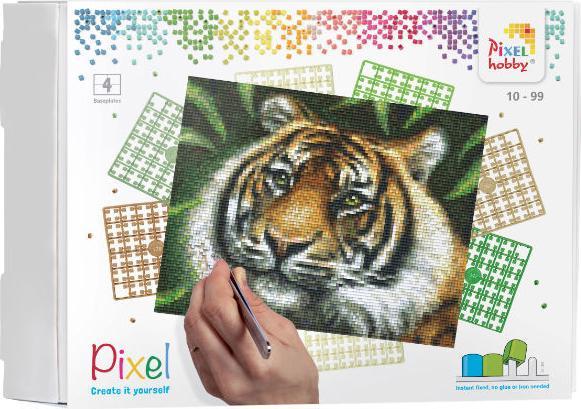 Produktbild pixeln.ch Pixel Geschenkset 4 Basisplatten - Tiger