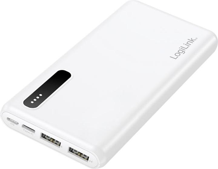 Produktbild LogiLink Powerbank 8000 mAh, 2x USB-A, 2-in-1 Kabel, weiss (8000 mAh, 12 W, 29.60 Wh)