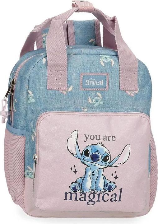 Actual product image Backpack front pocket with "You Are Magical" stitch.
