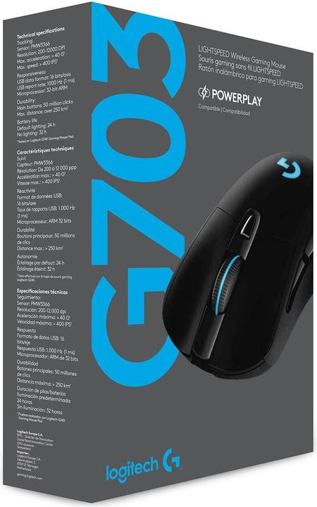 Image du produit Logitech G G703 Lightspeed (Filaire, Sans fil)