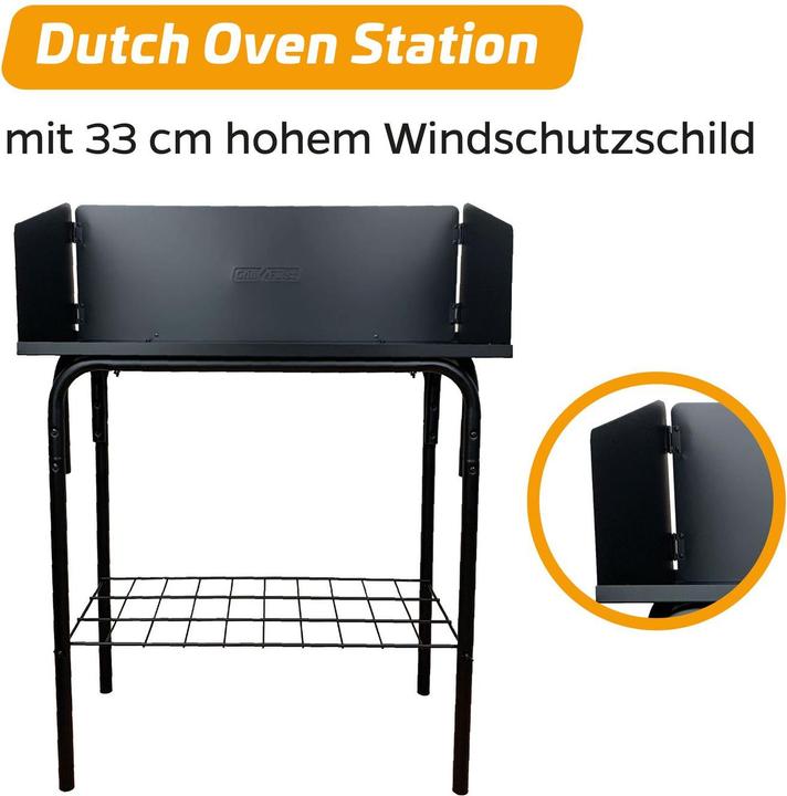 Produktbild Grillfürst Dutch Oven Station / Dutch Oven Tisch mit Windschild