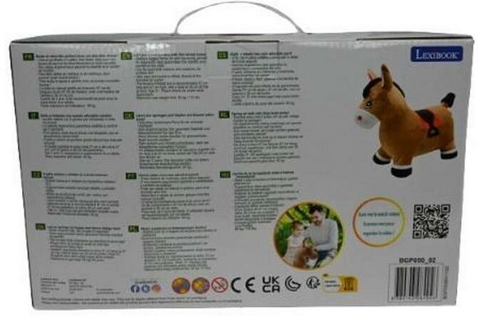 Actual product image Lexibook Inflatable Jumping Plush Horse (BGP050)