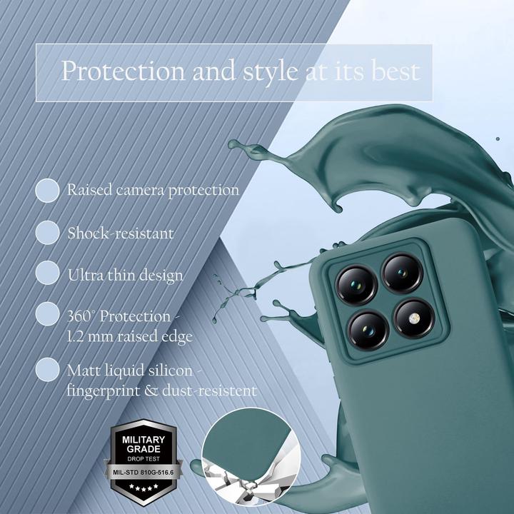 Actual product image Cadorabo Case for Xiaomi 14T Pro TPU Liquid Silicone Cover (Xiaomi 14T Pro)