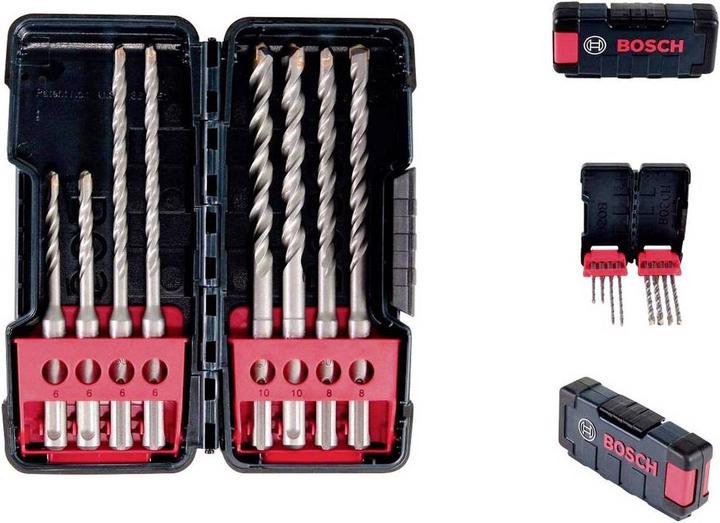 Produktbild Bosch Professional Zubehör Hammerbohrerset SDS plus-3, 8-tlg., Tough Box, 6–10 mm (6 mm, 10 mm, 8 mm)