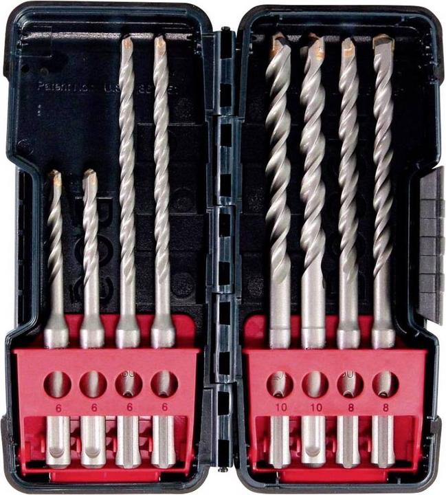 Produktbild Bosch Professional Zubehör Hammerbohrerset SDS plus-3, 8-tlg., Tough Box, 6–10 mm (6 mm, 10 mm, 8 mm)