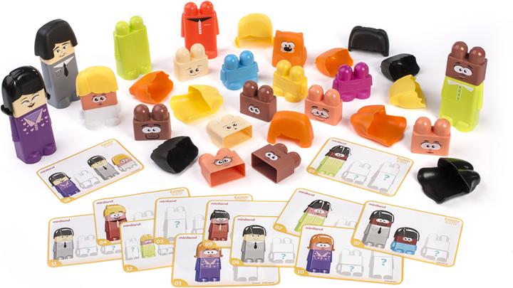 Miniland Blocchi Della Diversità Famiglia – 33 Pezzi Con Roulette E Carte, Gioco Educativo Per Bambini 3-6 Anni (8 Giocatori)
