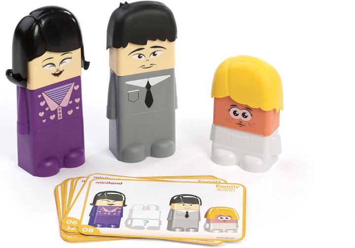 Miniland Blocchi Della Diversità Famiglia – 33 Pezzi Con Roulette E Carte, Gioco Educativo Per Bambini 3-6 Anni (8 Giocatori)