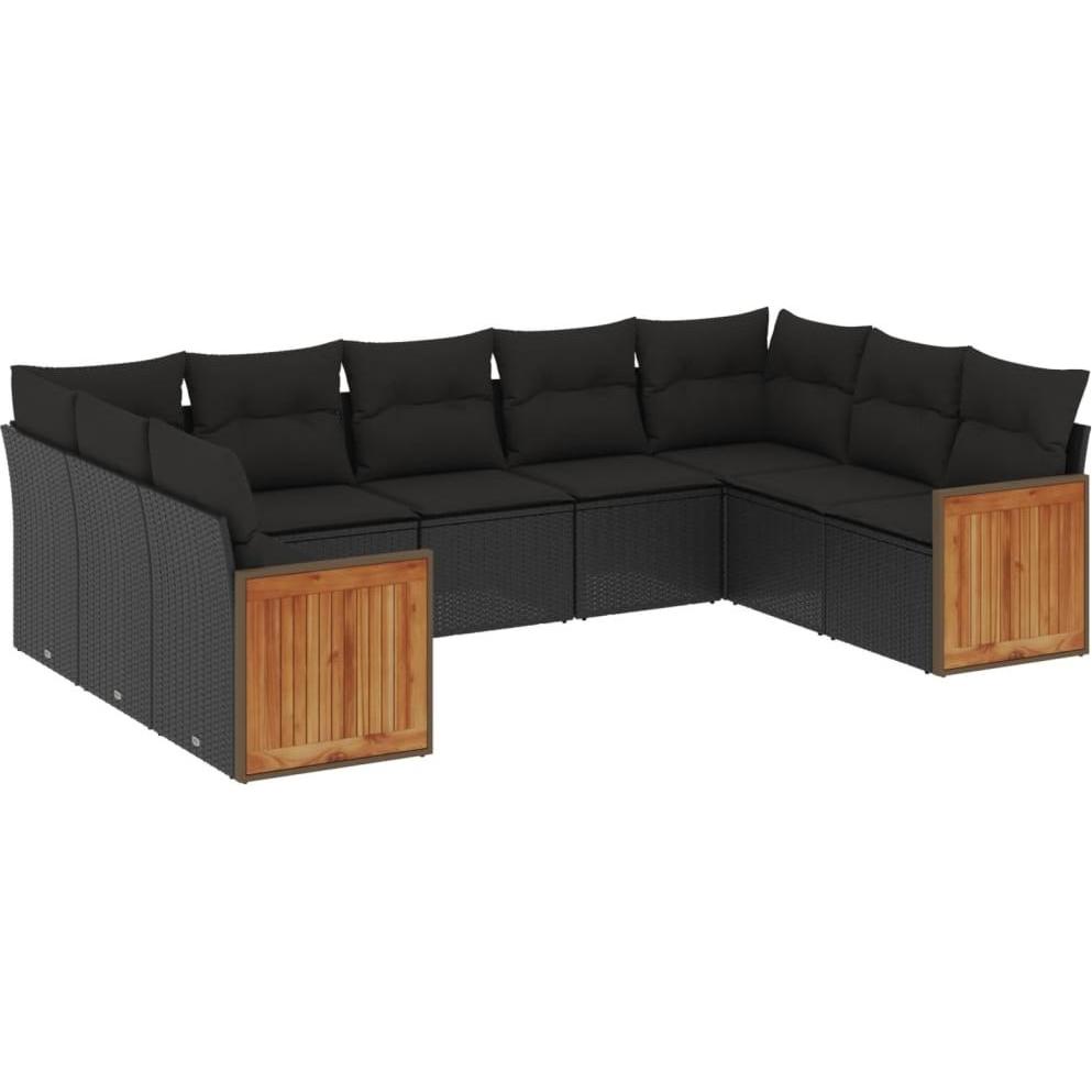 VidaXL, Gartenlounge, 10-tlg. Garten-Lounge-Set mit Kissen