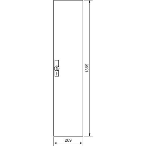 Thumbnail - Hager HAG FZ031N TÃ¼r univers rechts fÃ¼r Schrank IP44 1369x269x12mm, Elektronikzubehör + Gehäuse, Weiss