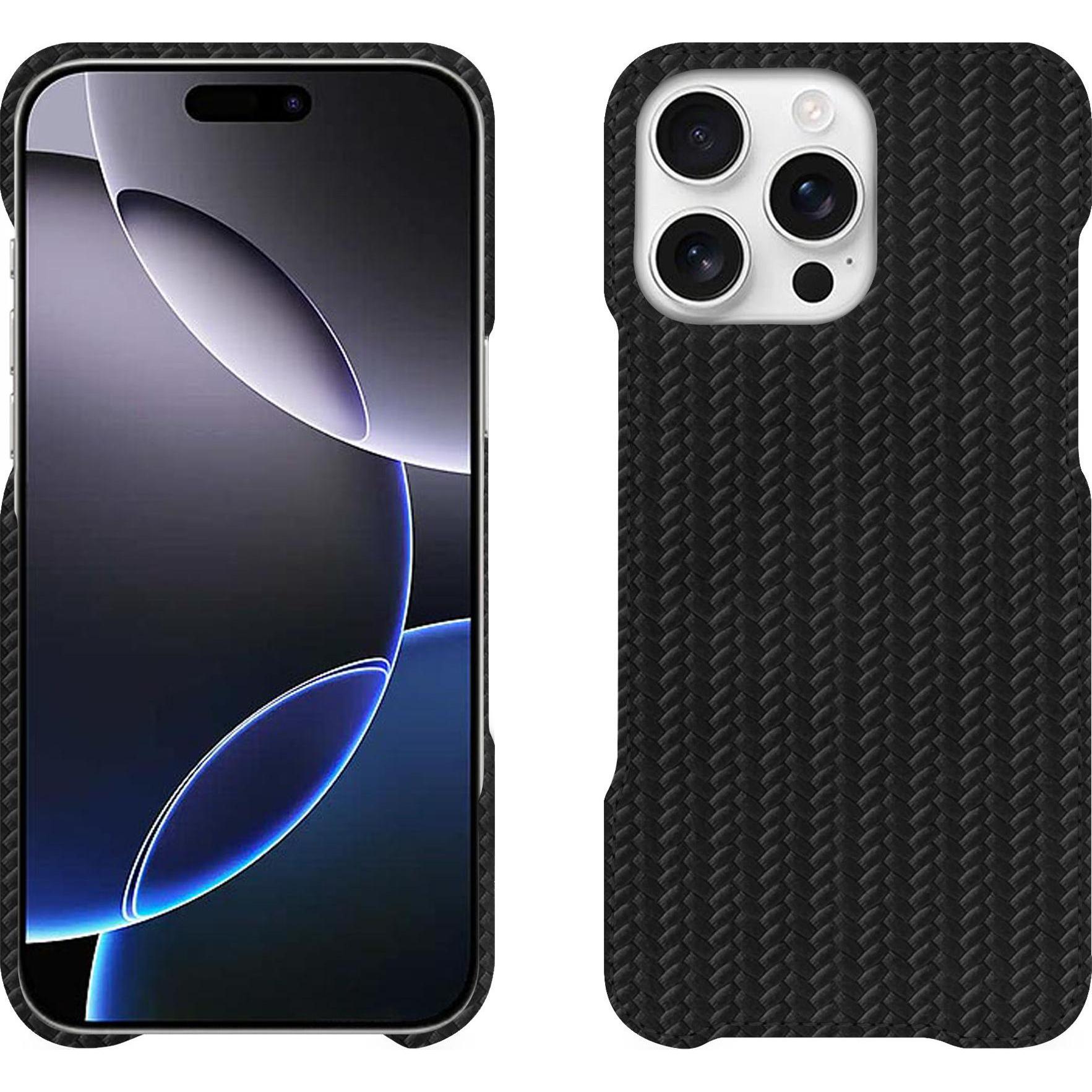 Noreve Lederschutzhülle (Apple iPhone 16 Pro Max), Smartphone Hülle, Schwarz