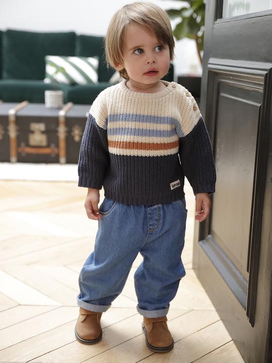 Immagine prodotto Vertbaudet Maglia da bambino a righe con bottoni (62)