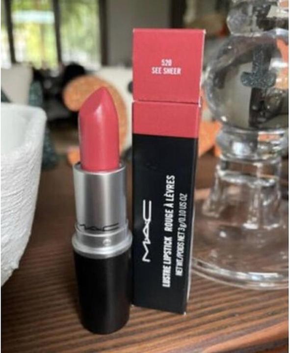 Actual product image MAC Cosmetics Lusterglass Lipstick (520 See Sheer)
