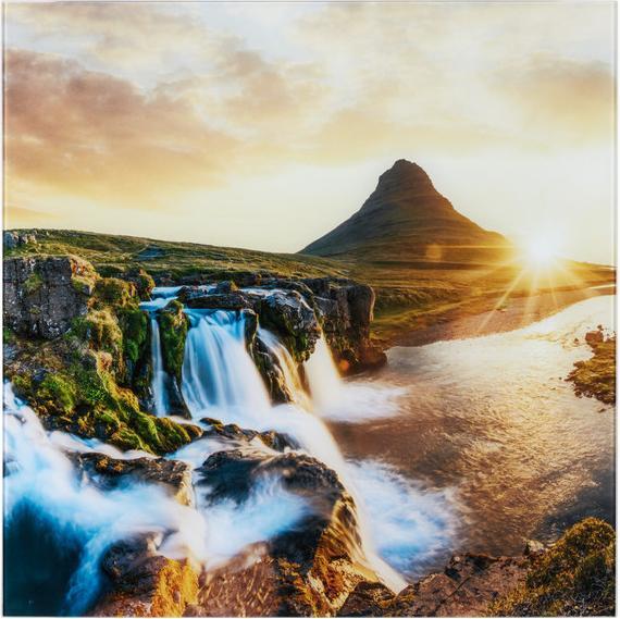 Immagine prodotto Euro Glasbild 50x50 Iceland (50 x 50 cm)