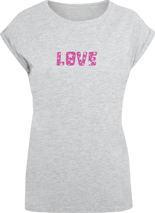 Actual product image Merchcode Ladies Valentines Day - Flowers Love Extended Shoulder Tee - 116799 (M)