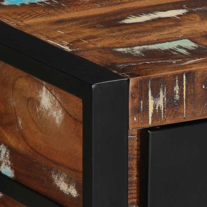 Actual product image vidaXL Console table Multicoloured 100x35x75 cm Solid wood Reclaimed wood sofa table (100 x 35 x 75 cm)