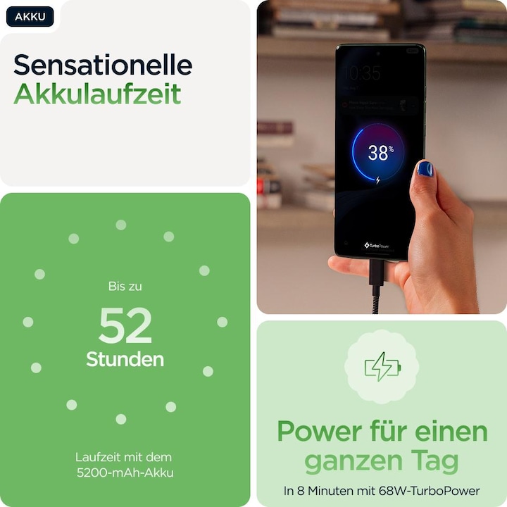 Immagine prodotto Motorola Bordo 60 (512 GB, Pantone Shamrock, 6.67", Doppia SIM, 50 Mpx, 5G)