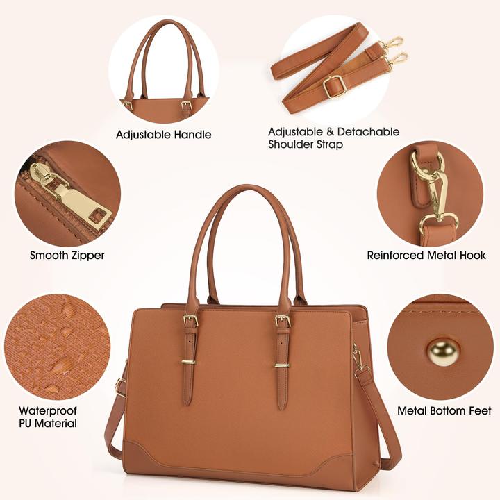 Produktbild Only-Bags.Store Handtasche Shopper grosse Tasche PU-Leder Arbeitstasche Umhängetasche Tasche für die Arbeit Schule