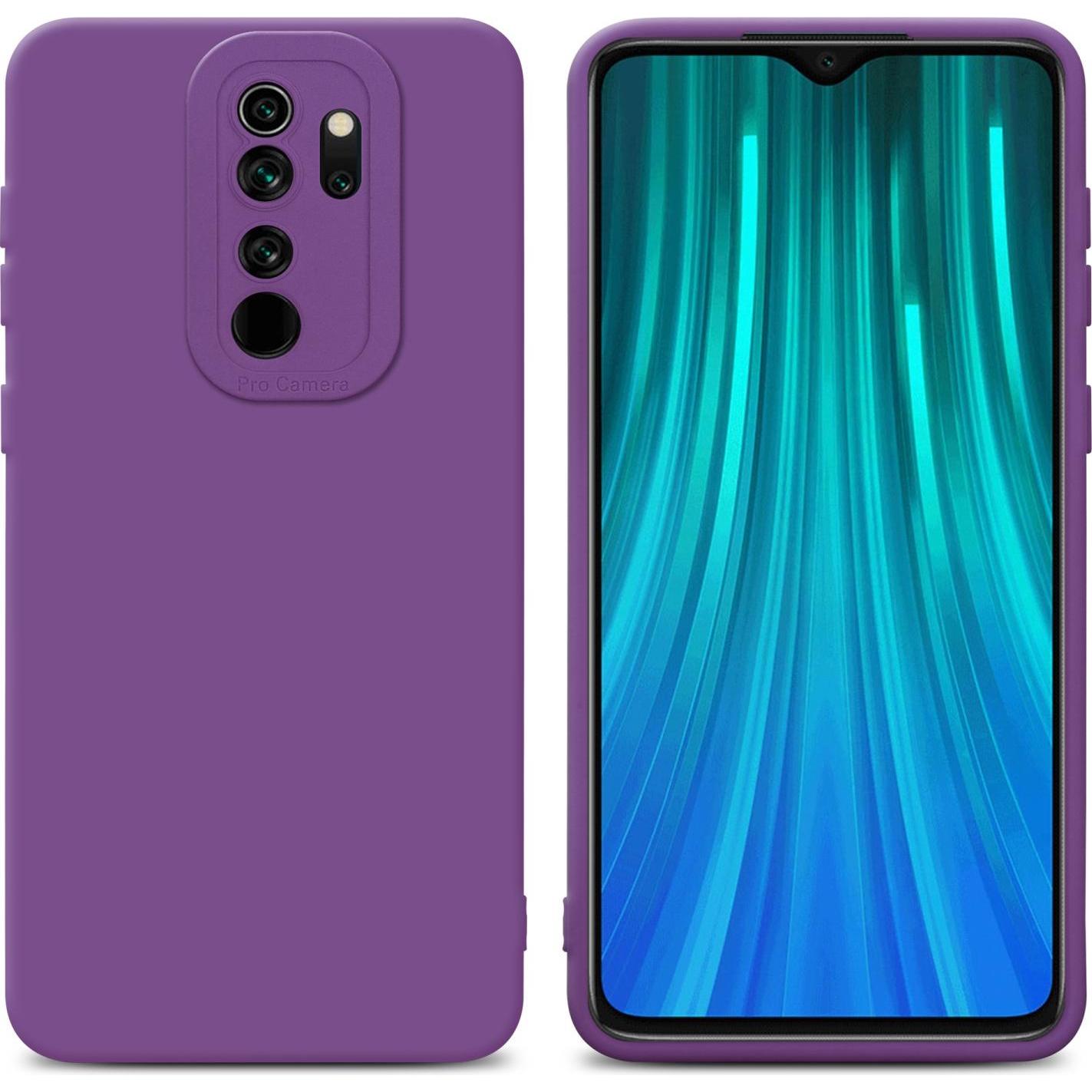 Cadorabo Hülle für Xiaomi RedMi NOTE 8 PRO im TPU Fluid LM162 Style (Xiaomi Redmi Note 8 Pro), Smartphone Hülle, Violett