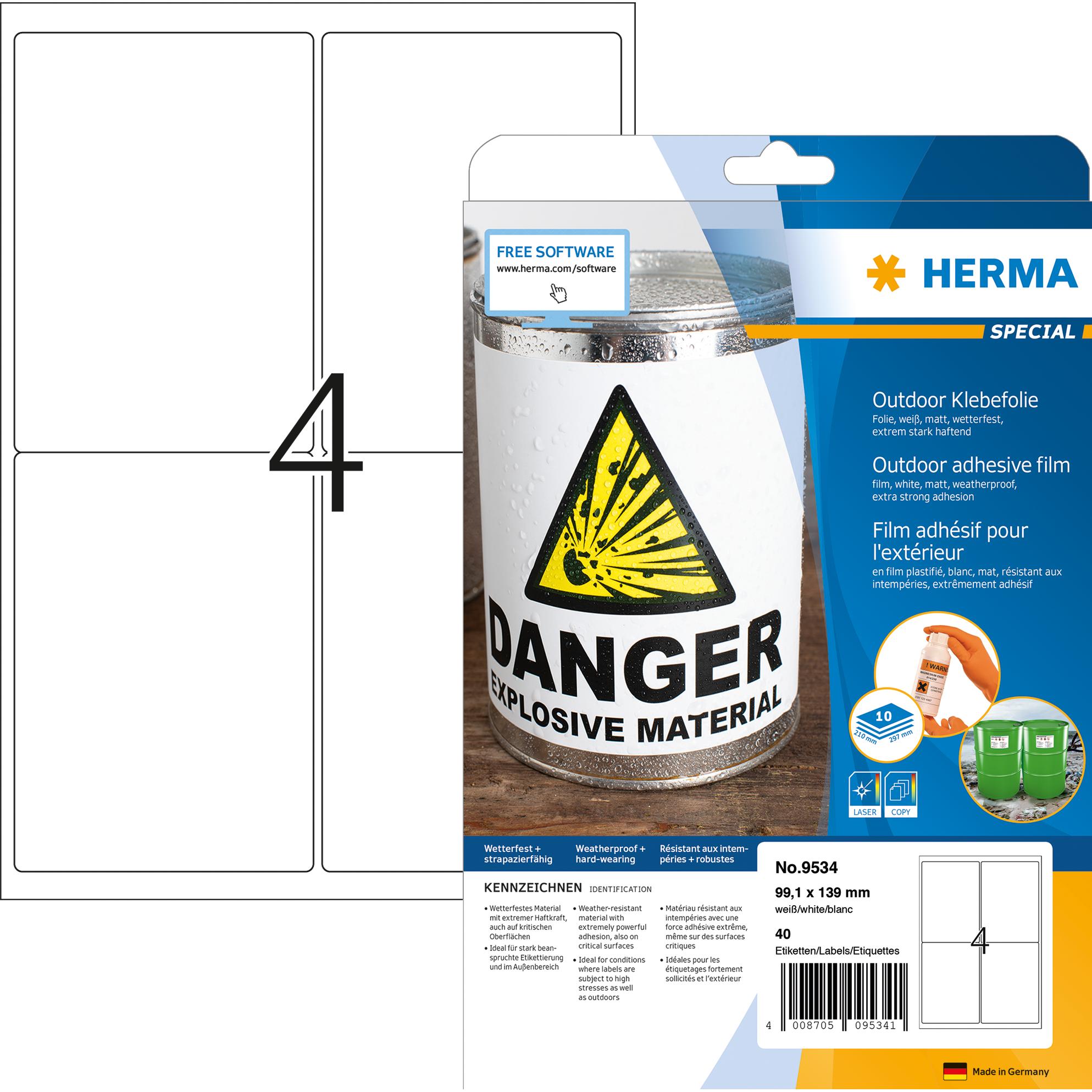 HERMA Wetterfeste Etiketten A4 (9534)