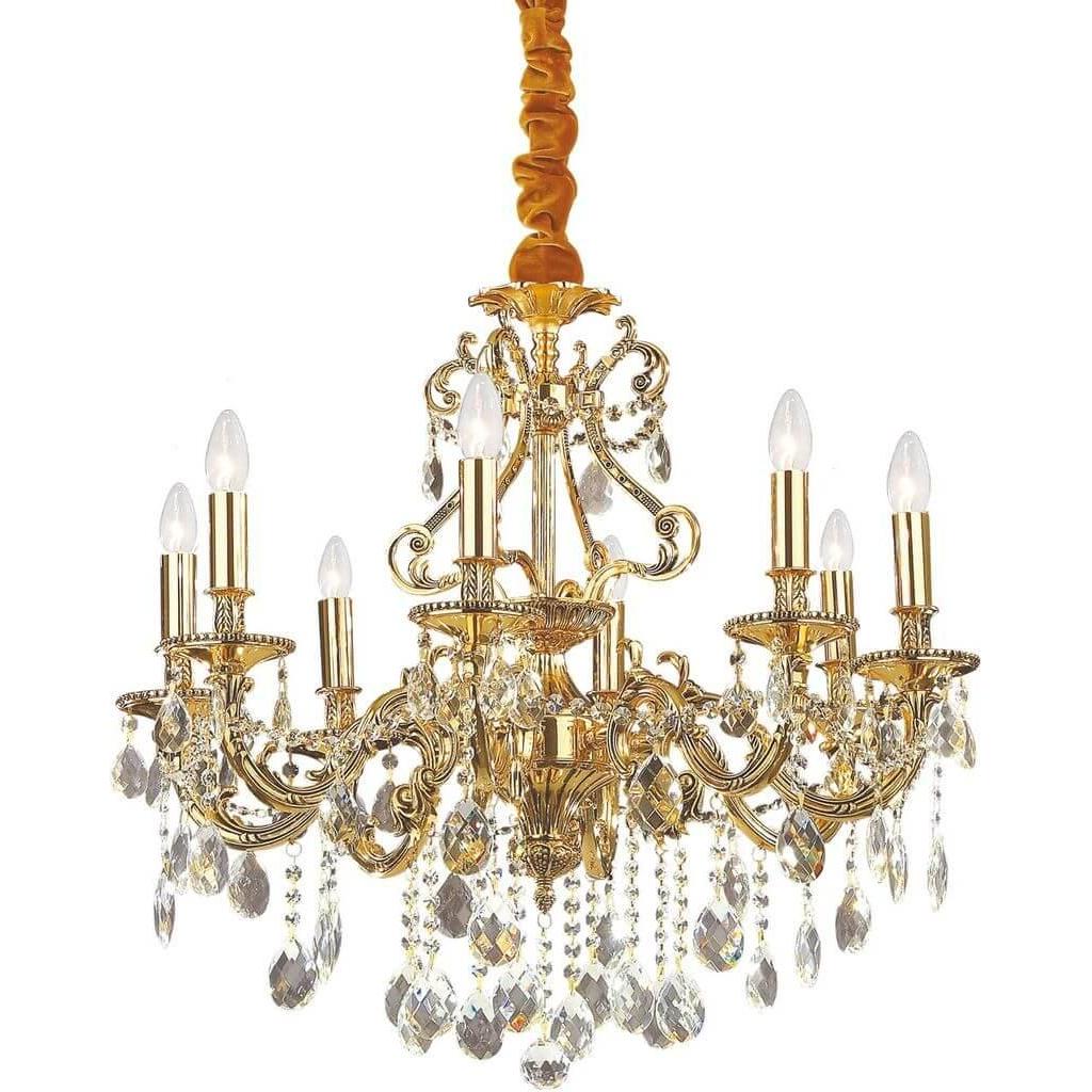 Ideal lux, Pendelleuchte, GIOCONDA Pendelleuchte E14 8-fach ⌀730mm dimmbar Gold 060514 (E14)