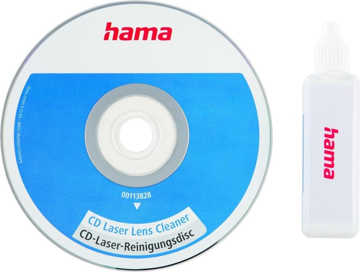 Immagine prodotto Hama Disco di pulizia laser CD, con liquido di pulizia, confezionato singolarmente (0 x)