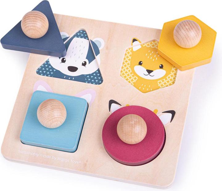 Bigjigs Stud Puzzle Waldtiere – FSC 100 %