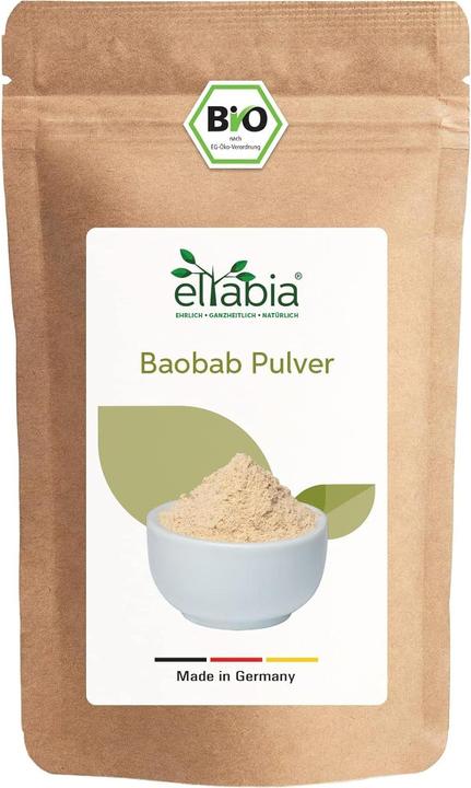Eltabia Poudre de baobab bio | Baobab moulu | Apothicaire qualité crudité (Poudre, 200 g)