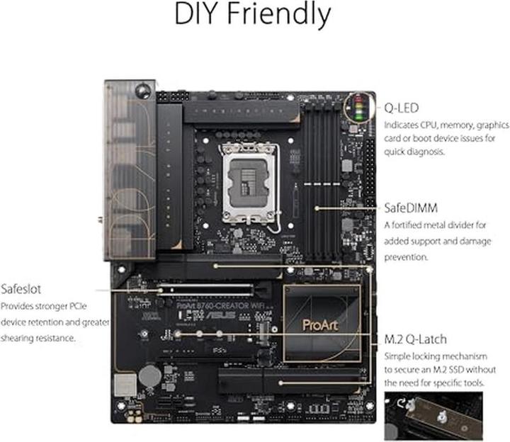Image du produit ASUS ProArt B760-CREATOR WIFI (LGA 1700, Intel B760, ATX)