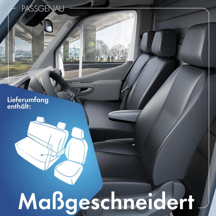 Produktbild Walser Sitzbezüge für Mercedes Sprinter und VW Crafter, ES und DB vorne aus Kunstleder BJ 05/2006 - heute