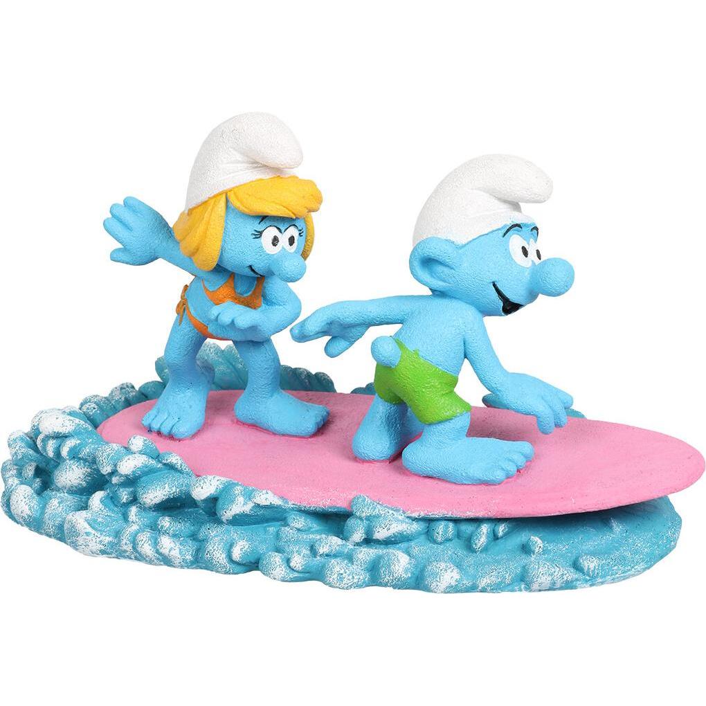 Décoration d’aquarium schtroumpfs sur l`eau surf  Aqua Della