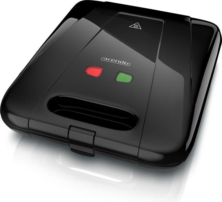 Arendo Sandwichmaker XXL für 4 Sandwiches, 1400 W, Sandwichtoaster für grosse Toasts, Antihaftbeschichtet