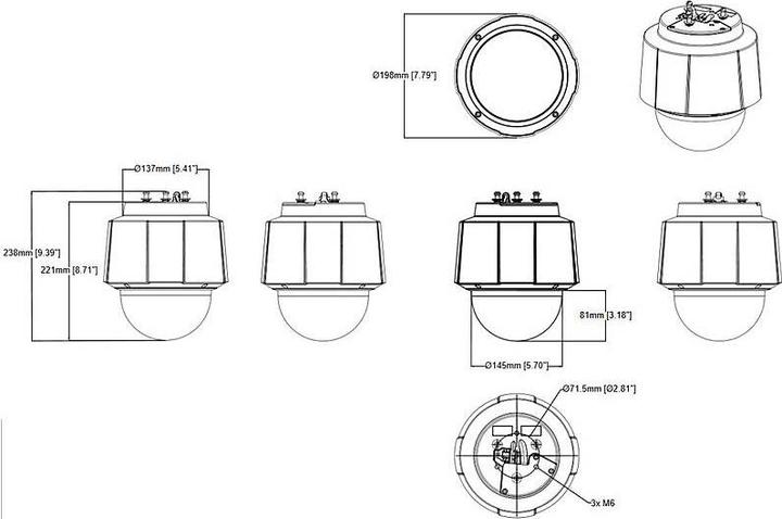 Actual product image Axis Network camera Q6075 (1920 x 1080 Pixels)