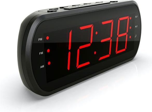 Image du produit We-Vibe Radio réveil grand affichage écran 1.8", Radio FM, Dual alarme, Led Rouge 1 po