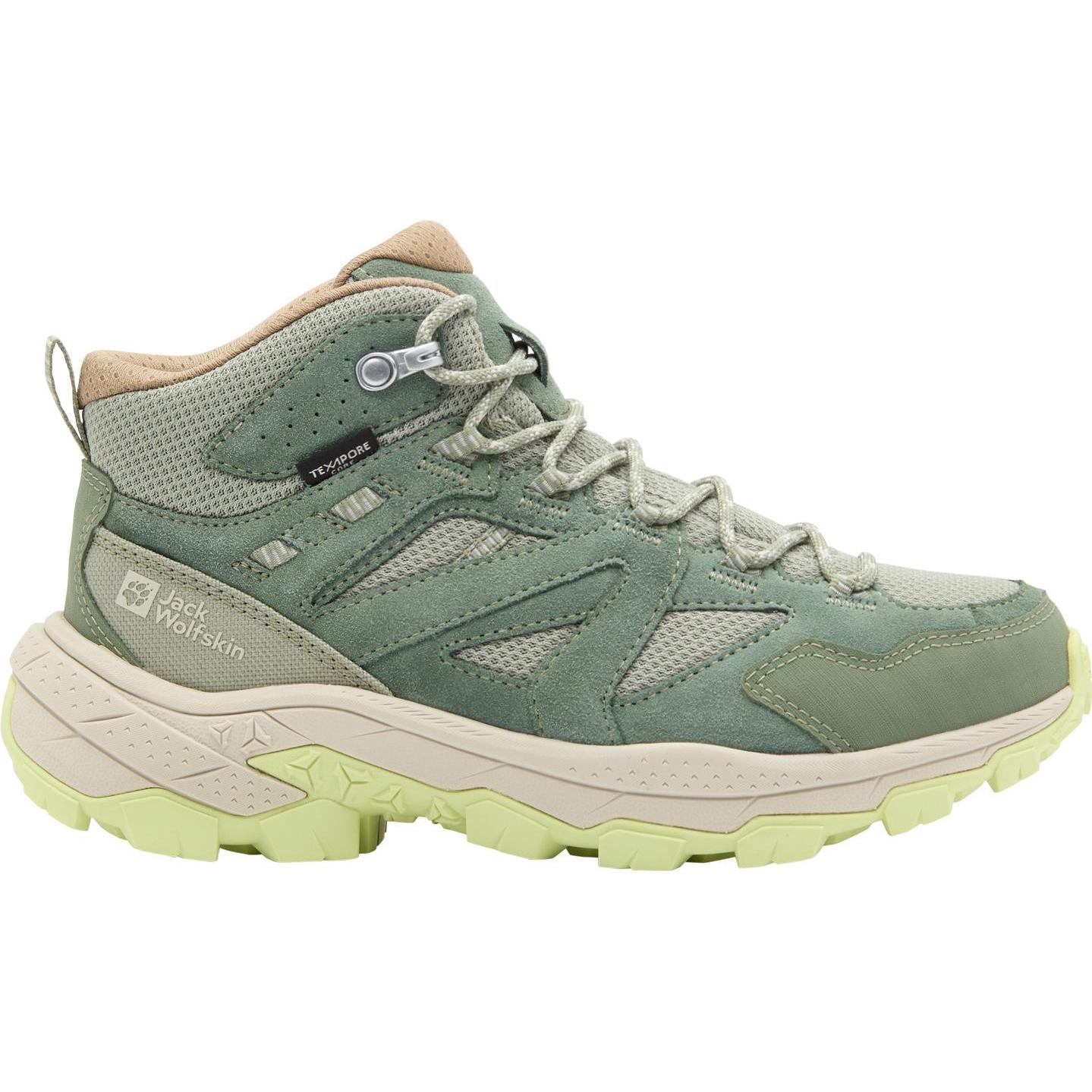 Jack Wolfskin, Damen, Wanderschuhe, Vojo Tour Texapore Mid W (35.5), Grün