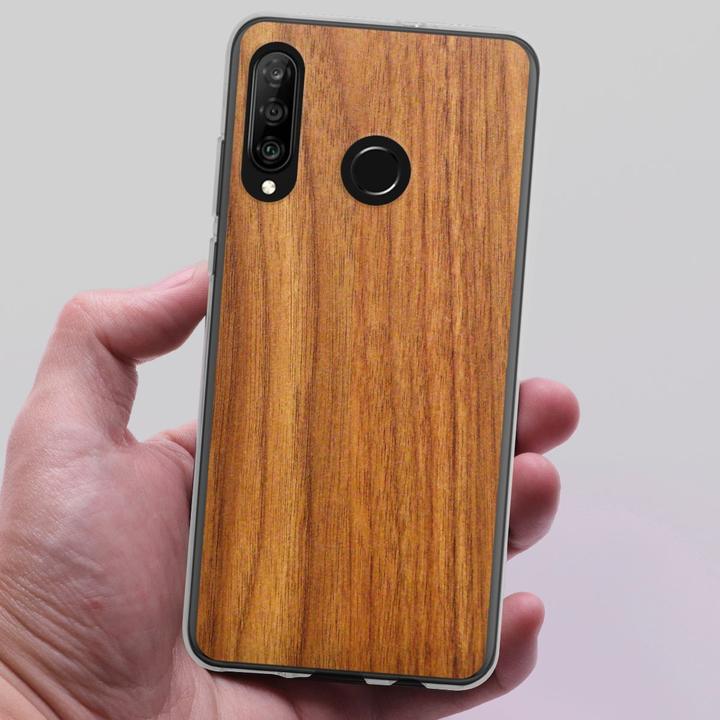 Produktbild DeinDesign Silikon Hülle für Huawei P30 Lite Handyhülle Case Smartphone Schutzhülle Holz Holzoptik Lärche (Huawei P30 Lite)