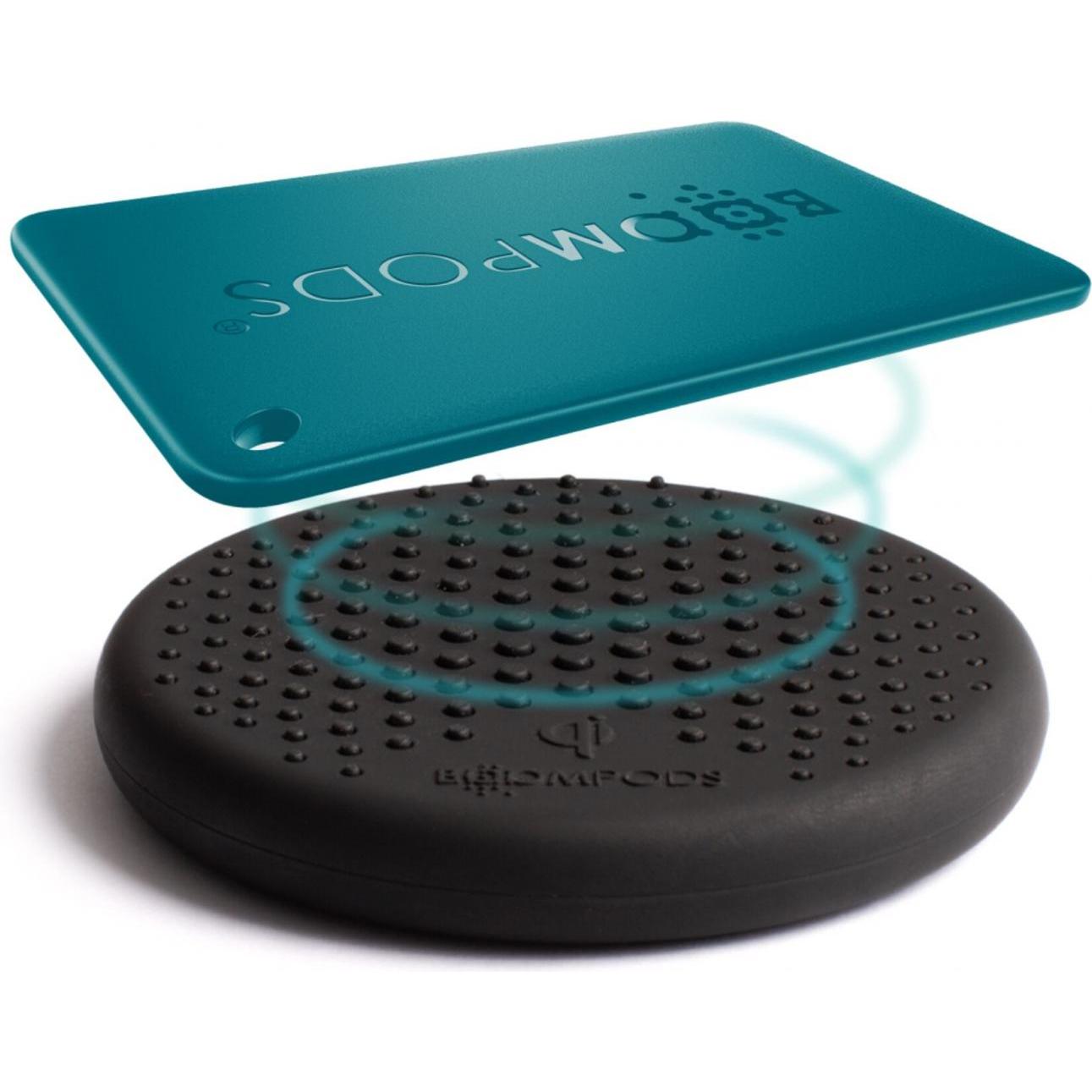 Boompods Boomcard Rechargeable Ocean Blue (3650 h, Akkubetrieb), Bluetooth Lautsprecher, Blau