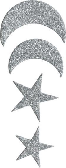 Produktbild Glorex Moosgummi Sticker 60 St. Mond+Sterne, selbstklebend