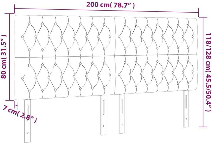 Actual product image vidaXL Mathew (200 x 7 x 128 cm)