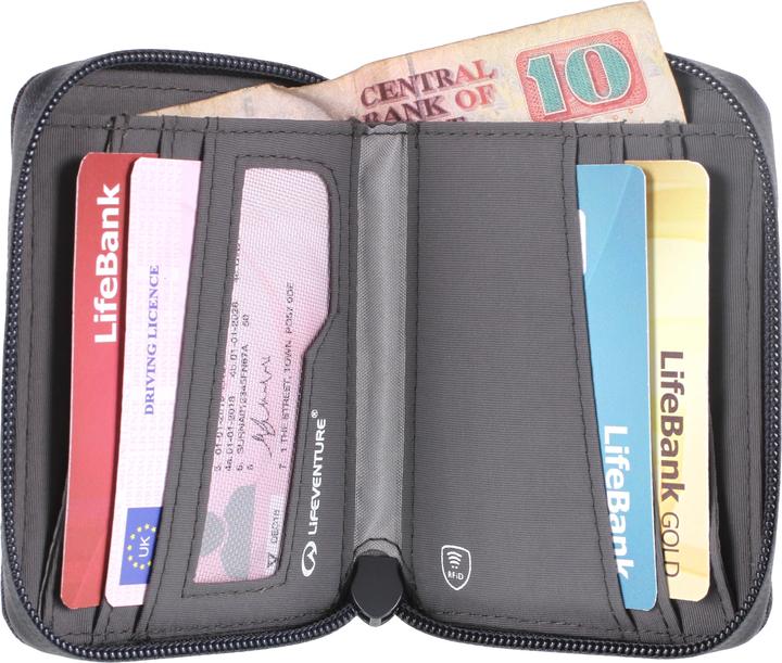 Produktbild Lifeventure RFID Bi-Fold Wallet, Recycled, Grey