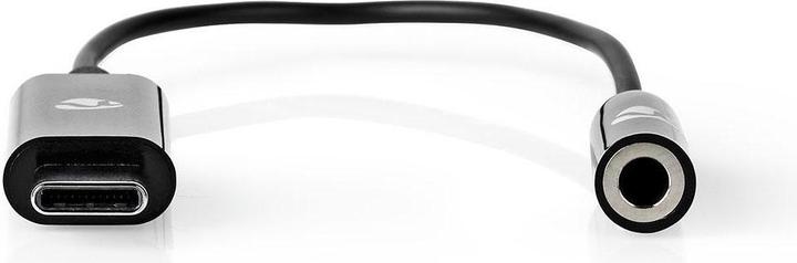 Actual product image Nedis USB-C plug -> jack socket 3.5mm length=15cm, black, blister (3.5mm jack, USB-C)