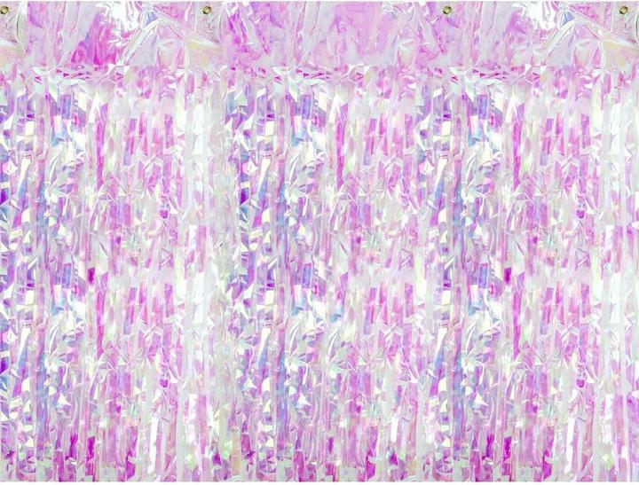 Produktbild Partydeco Partyaccessoire Vorhang 90 x 250 cm, Opal (1 Stk.)