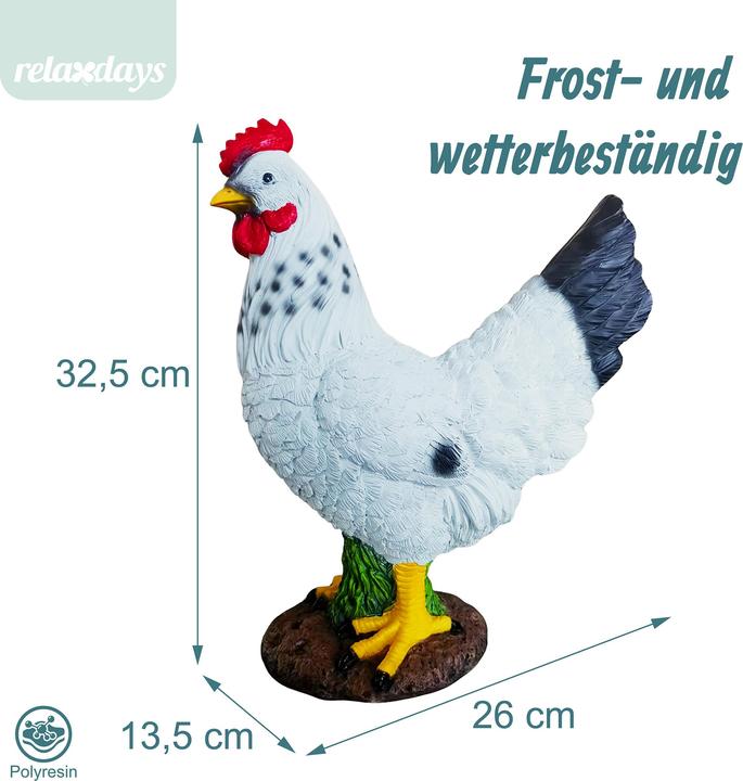 Produktbild Relaxdays Gartenfigur Huhn