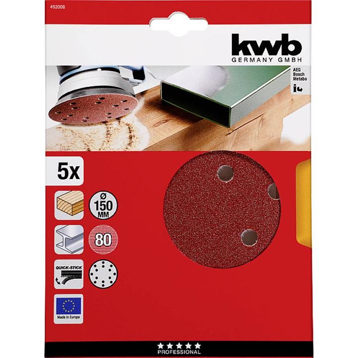 Actual product image kwb Velcro adhesive discs (80)