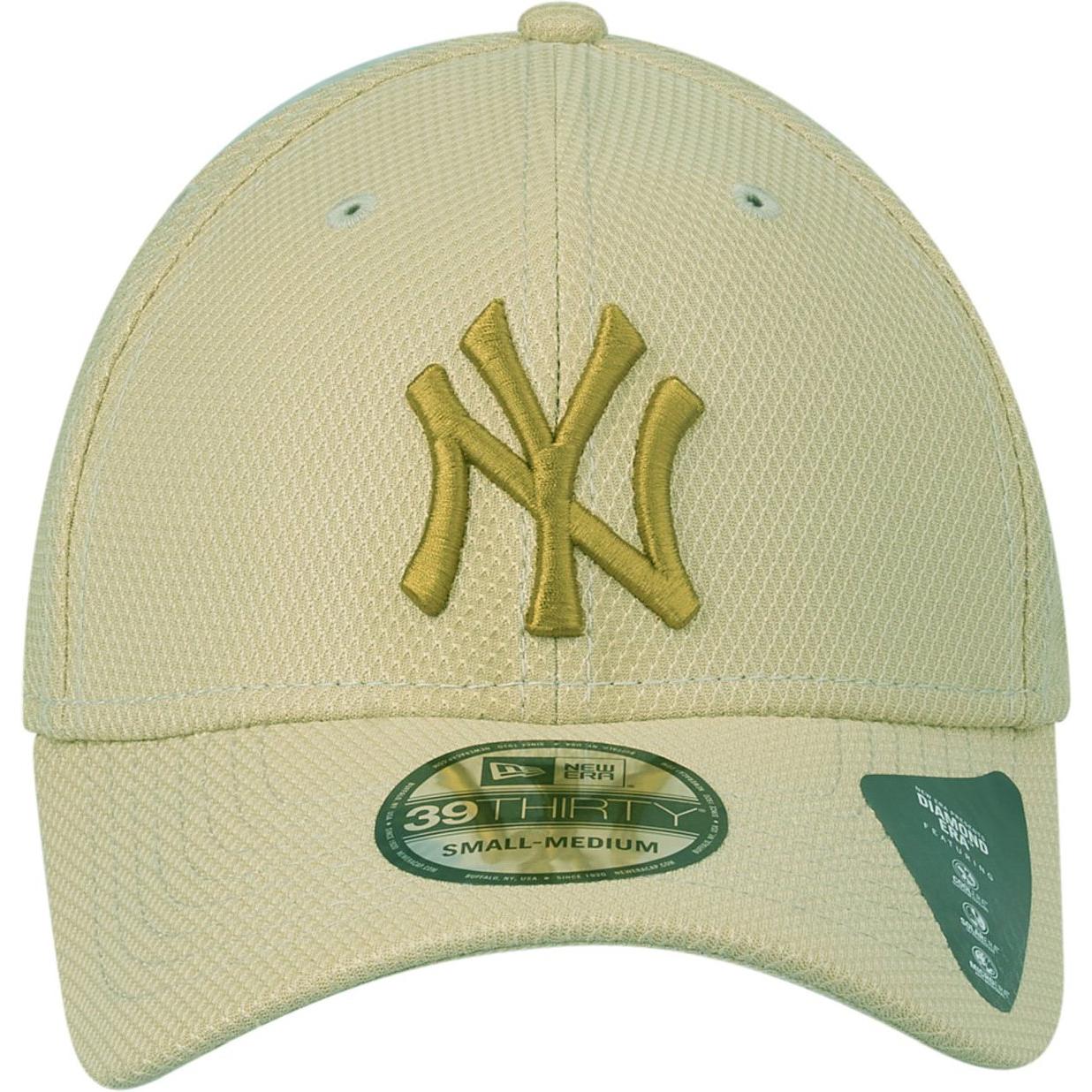 Thumbnail - New Era, Herren, Cap, 39Thirty Diamond Cap - New York Yankees gold - XS/S, Gold, (XS)