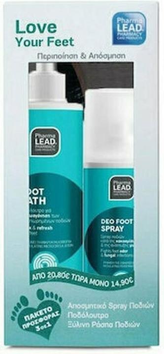 Immagine prodotto Pharmalead Vitorgan Pharmalead Spray deodorante per piedi 150ml - Include pediluvio 150ml e raschietto di legno 20cm (Pediluvio, 150 ml)