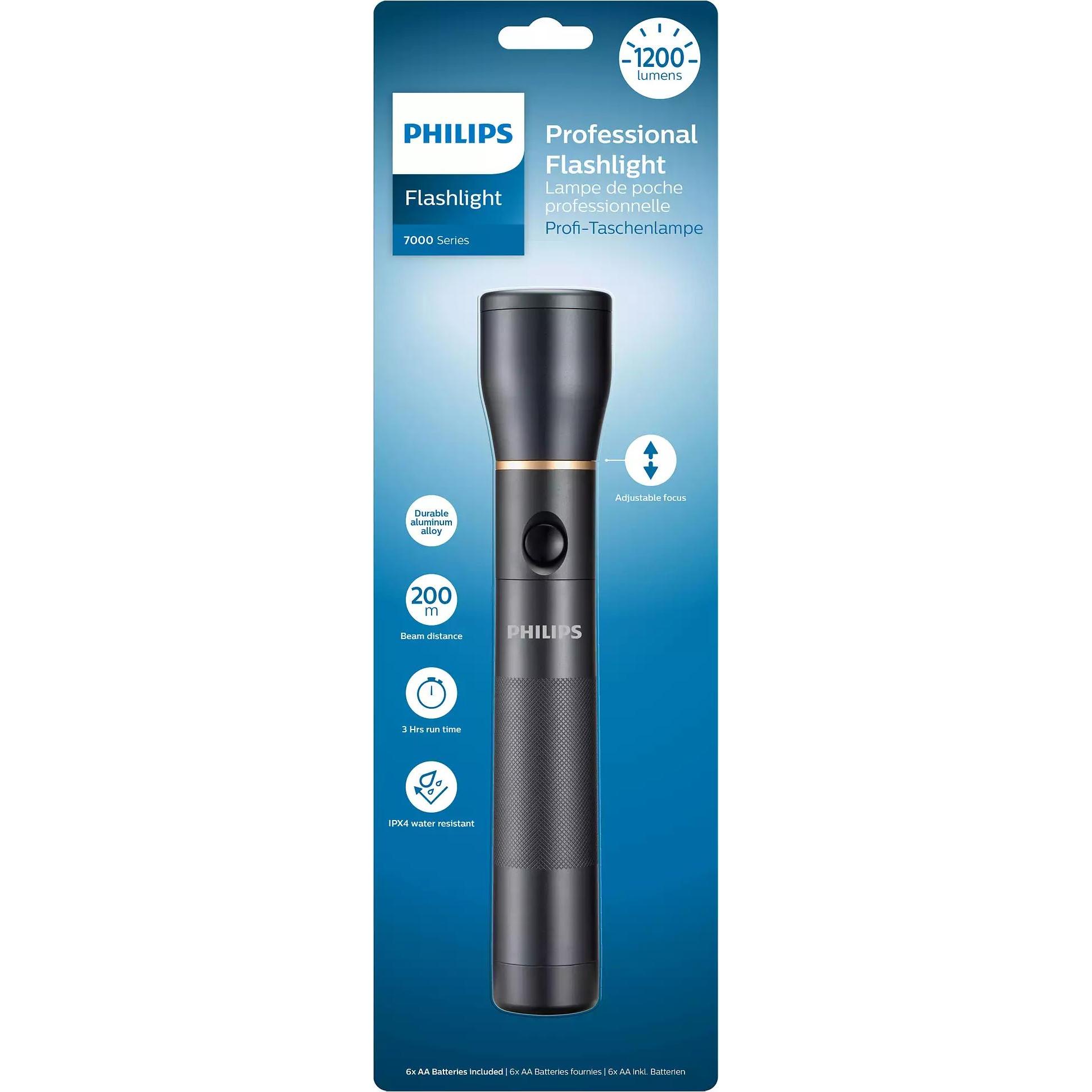 Thumbnail - Philips, Taschenlampe, SFL7002T/10 flashlight Black Push flashlight LED (40.40 cm, 1200 lm)