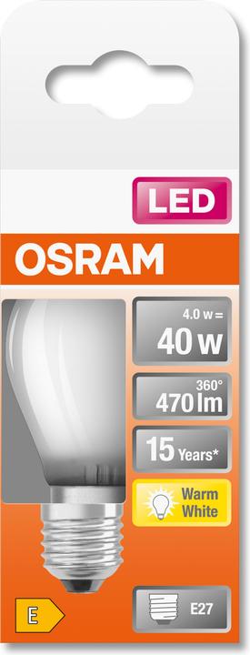 Immagine prodotto Osram Retrofit Classic P (E27, 4 W, 470 lm, 1 x, E)